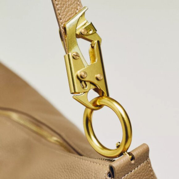 Faux-Leather Rounded Buckle Slouchy Bags: NWT - Picture 9 of 13